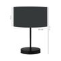 Opviq Lámpara de mesa AYD-2847 2 Antracita